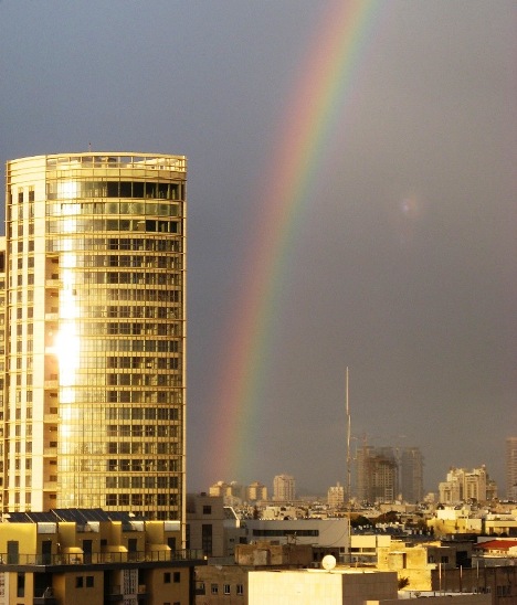 Rainbow in Tel Aviv