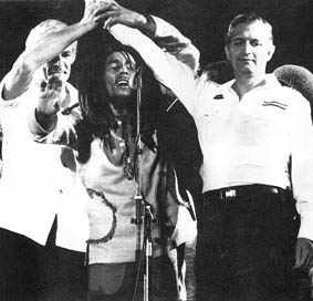Bob Marley making peace